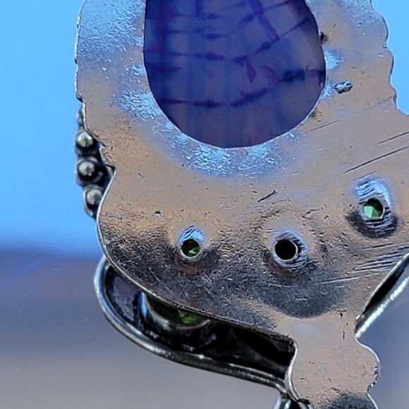 Amethyst Teardrop Pendant with 20-Inch Sterling Silver Chain - Picture 5 of 10